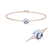 Marble Round Shape Bracelet BRS-235-RO-GP